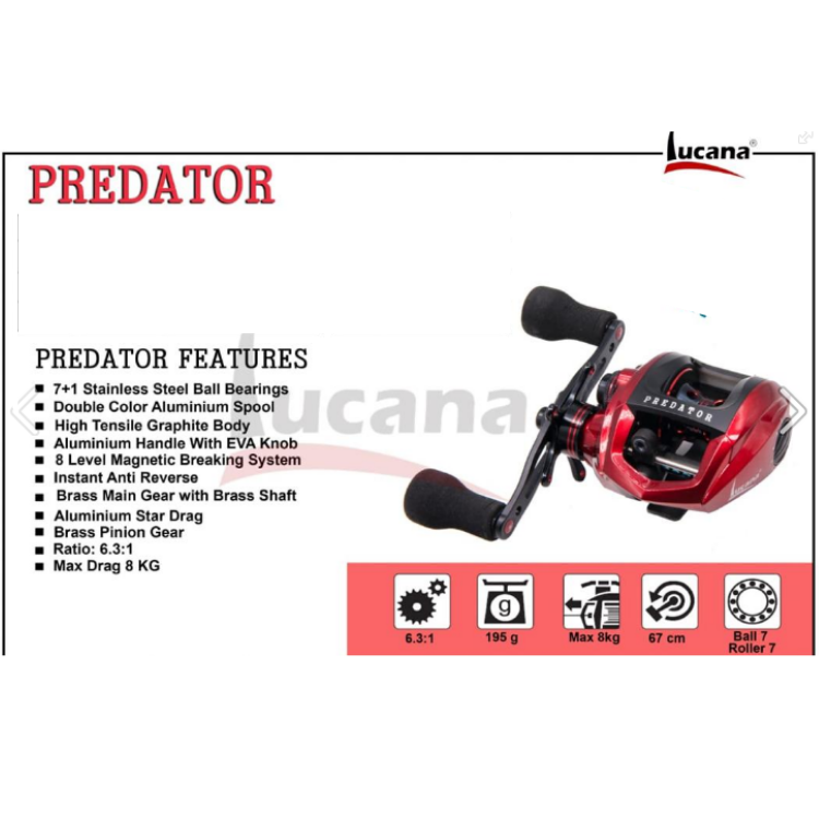 Lucana Predator 200 Baitcasting Reel Baitcasting Reels Lucana Cabral Outdoors