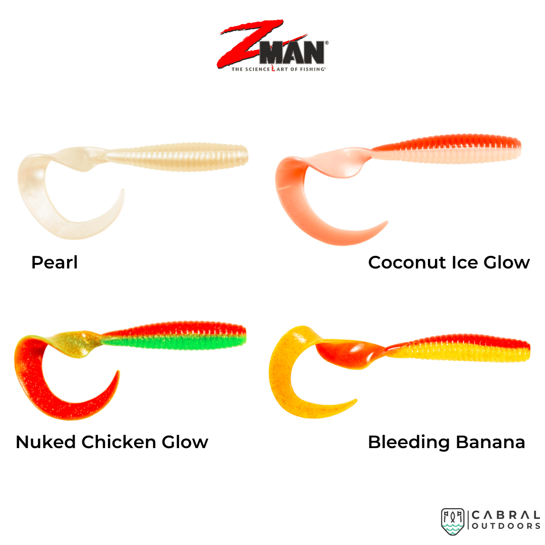 Zman 10x Tough Elaztech DoormatadorZ | 6" | 3pcs/pkt Curly Tail Zman Cabral Outdoors