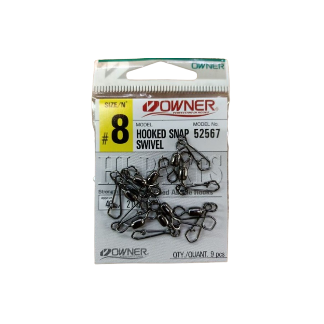 Owner Hooked Snap Swivel 52567 | Size: 3/0-18 Snap and Swivel Owner Cabral Outdoors