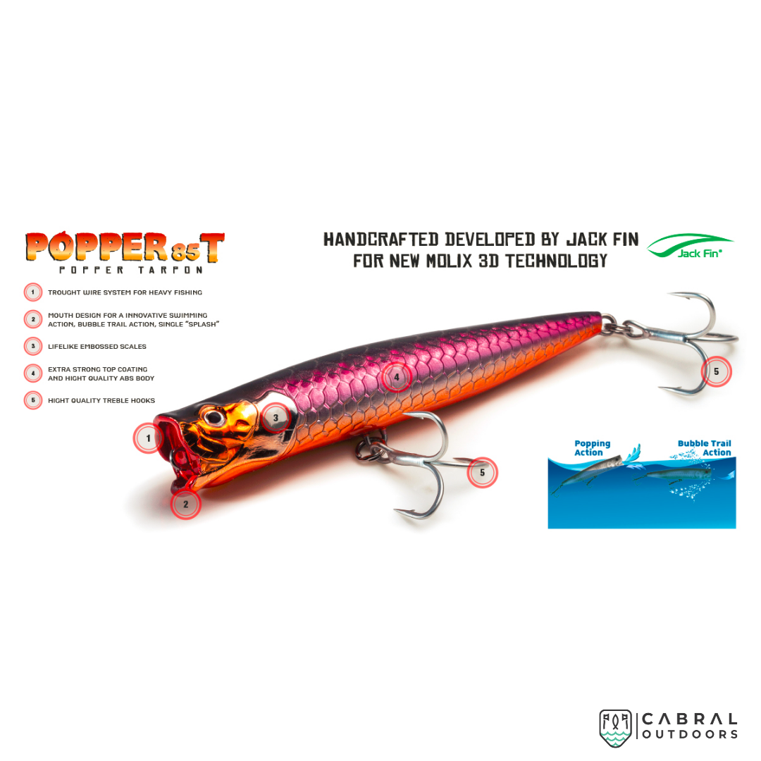 Molix Popper 85T | Size: 8.5cm | 11.5g Popper Molix Cabral Outdoors