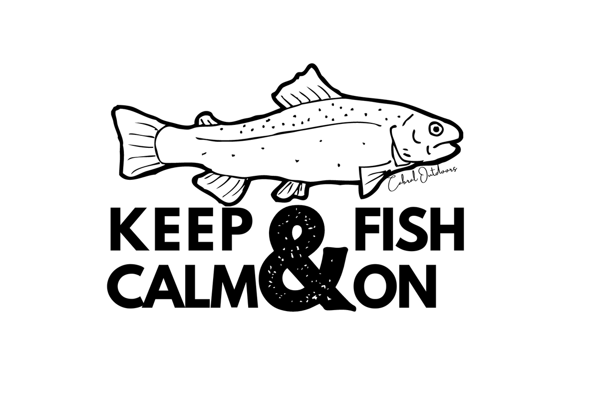 Keep Calm and Fish On! Stickers stickers Cabral Outdoors Cabral Outdoors