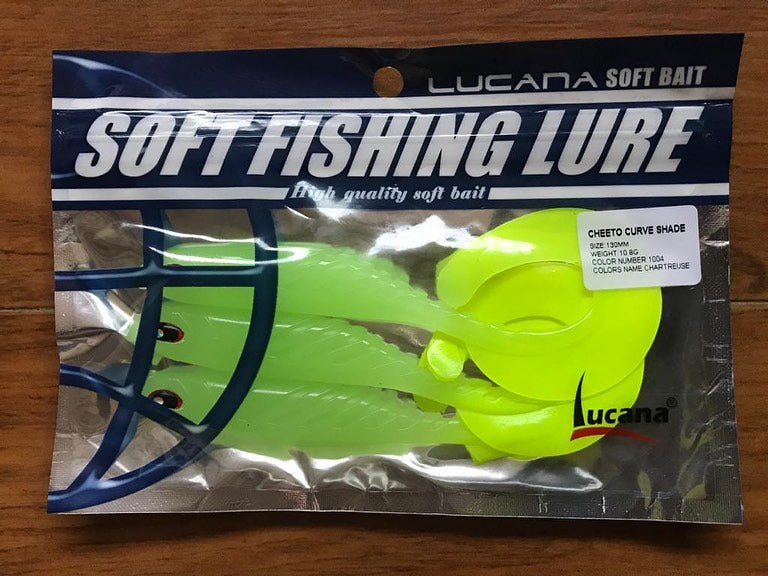 Lucana Cheeto Curve Shade Fishing Lure | Size: 13cm | 10.8g | 3pcs/pk Curly Tail Lucana Cabral Outdoors