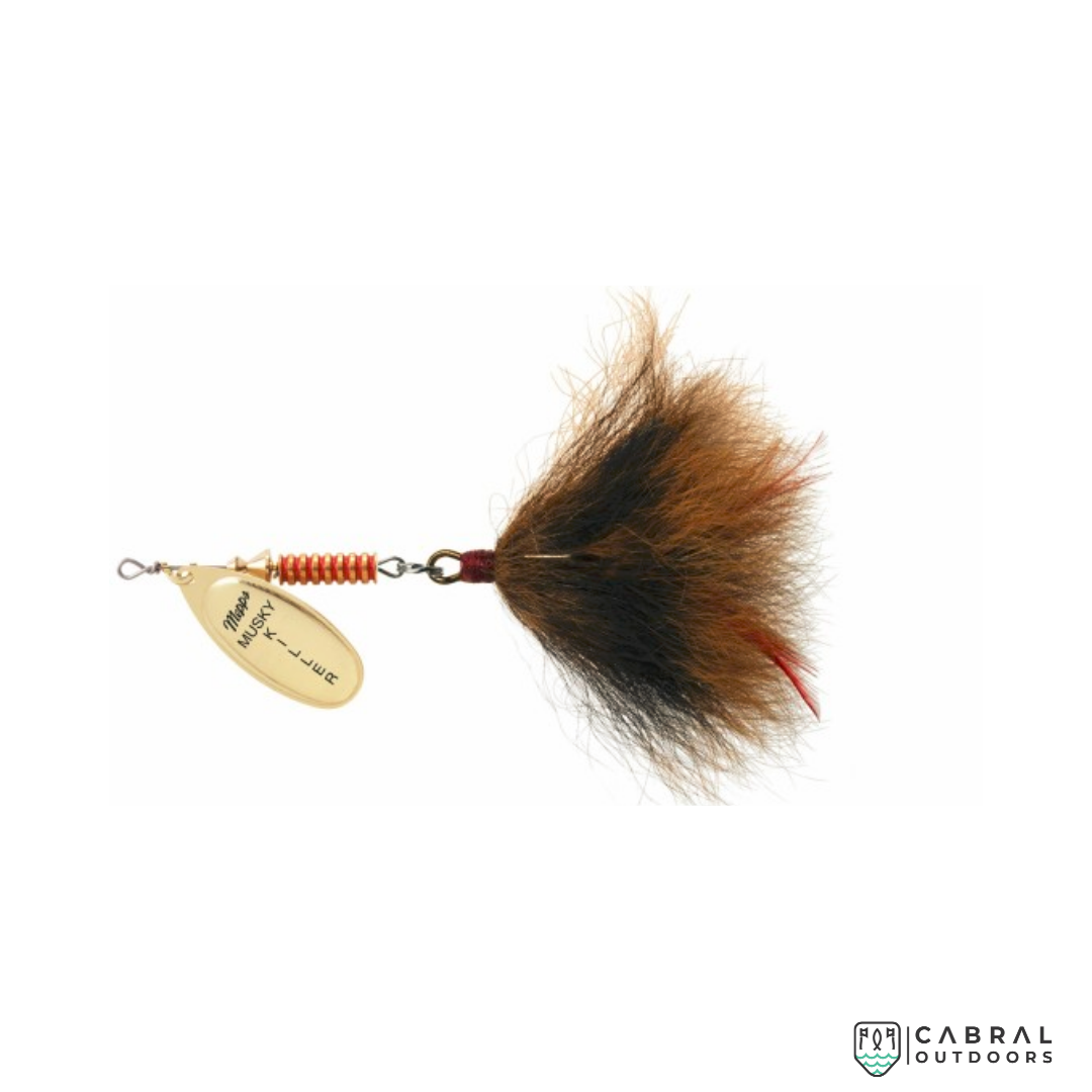 Musky Killer Spinner -3/4oz - Dressed - Gold/Brown Trout Blade