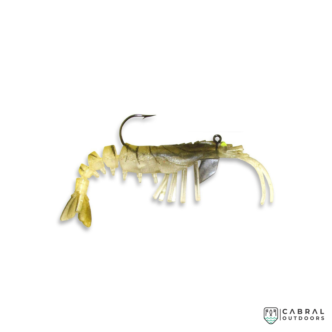 Jumbo Vudu 4 inch 1/4 OZ JIG PRE-RIGGED 2 PER PACK Shrimp Vudu Cabral Outdoors