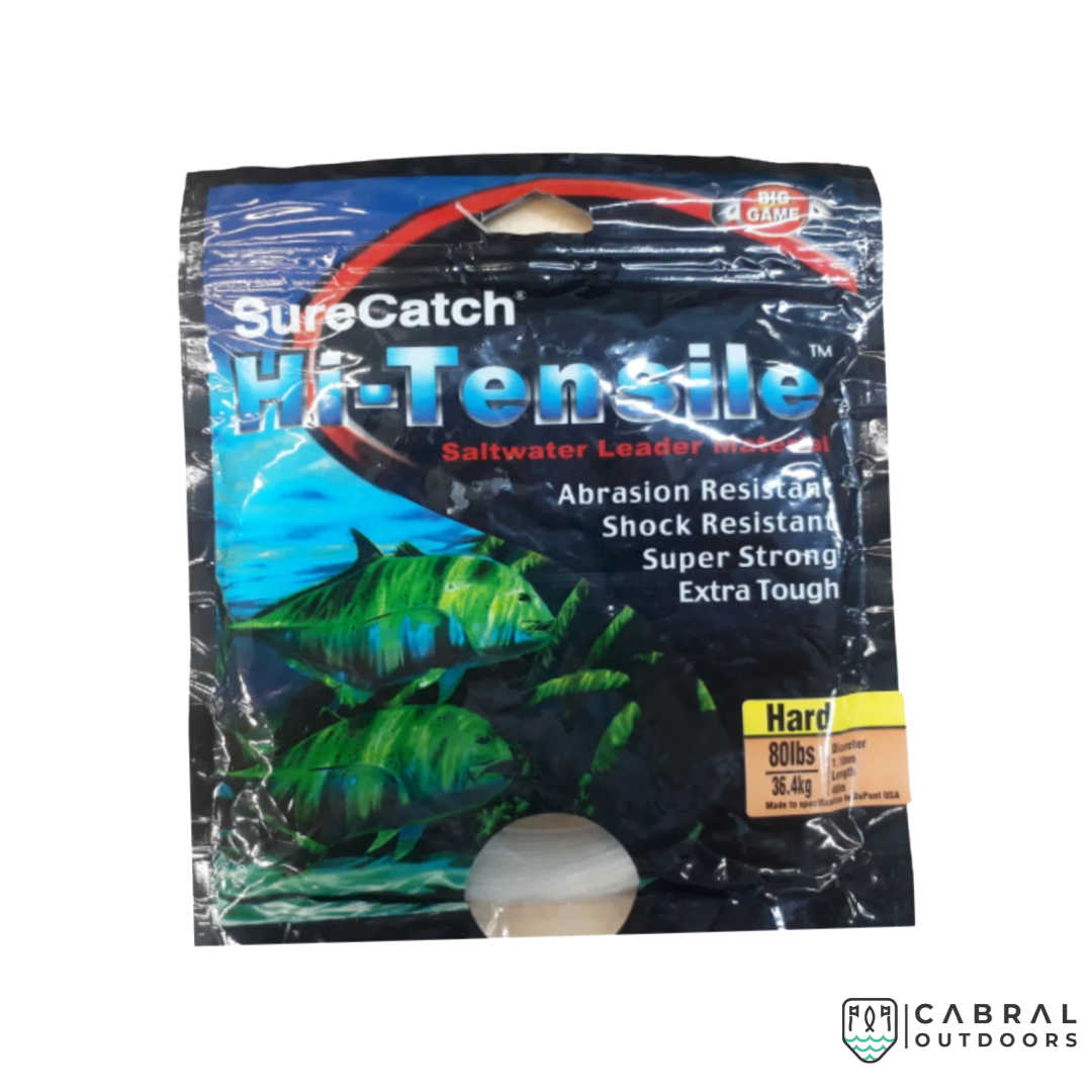 Sure Catch Hi-Tensile Salt Water Leader Material | 25-150 lbs | 20-50m | 0.65mm-1.50mm. Monofilament Leader Sure Catch Cabral Outdoors