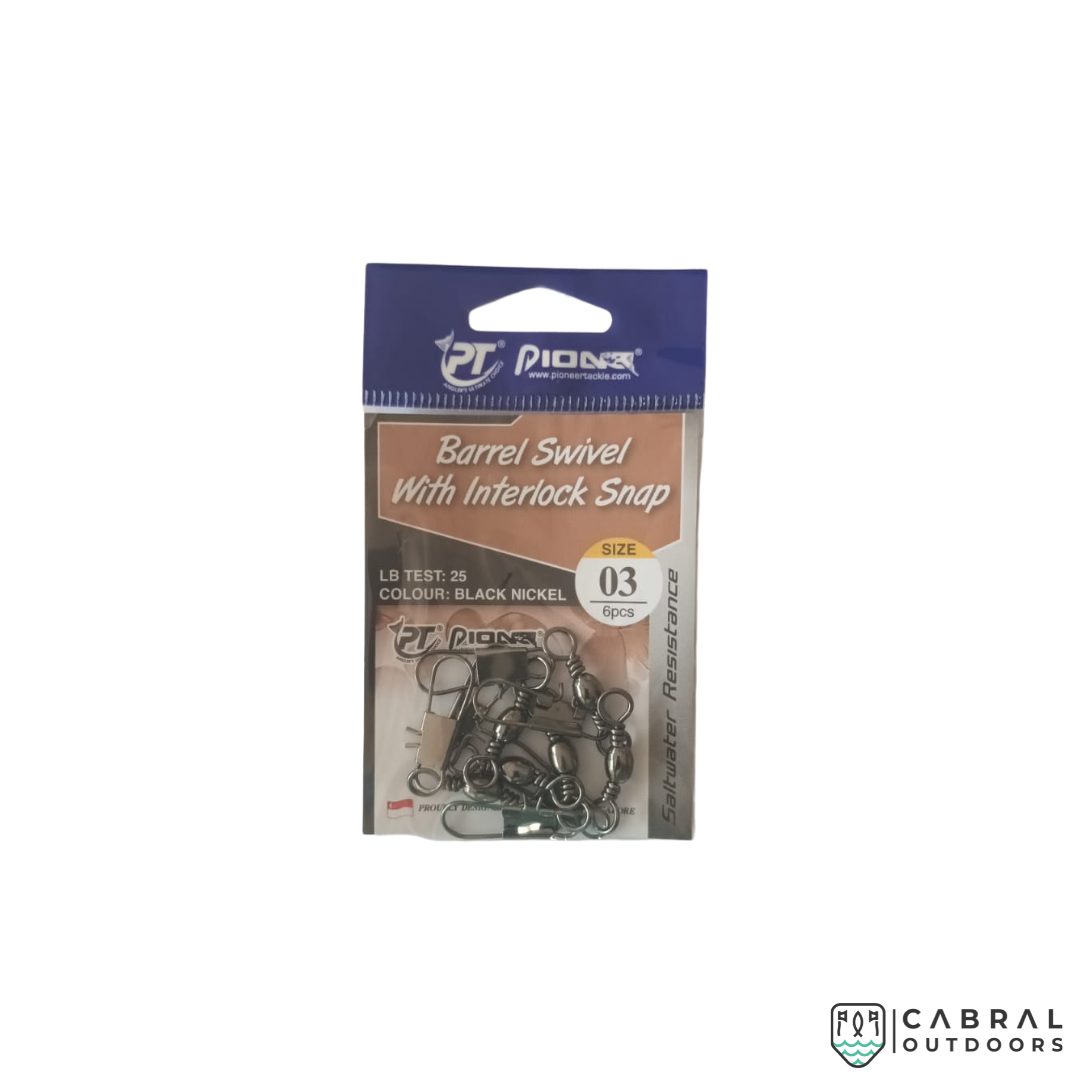 Pioneer Barrel Swivel With Interlock Snaps Swivel Pioneer Cabral Outdoors