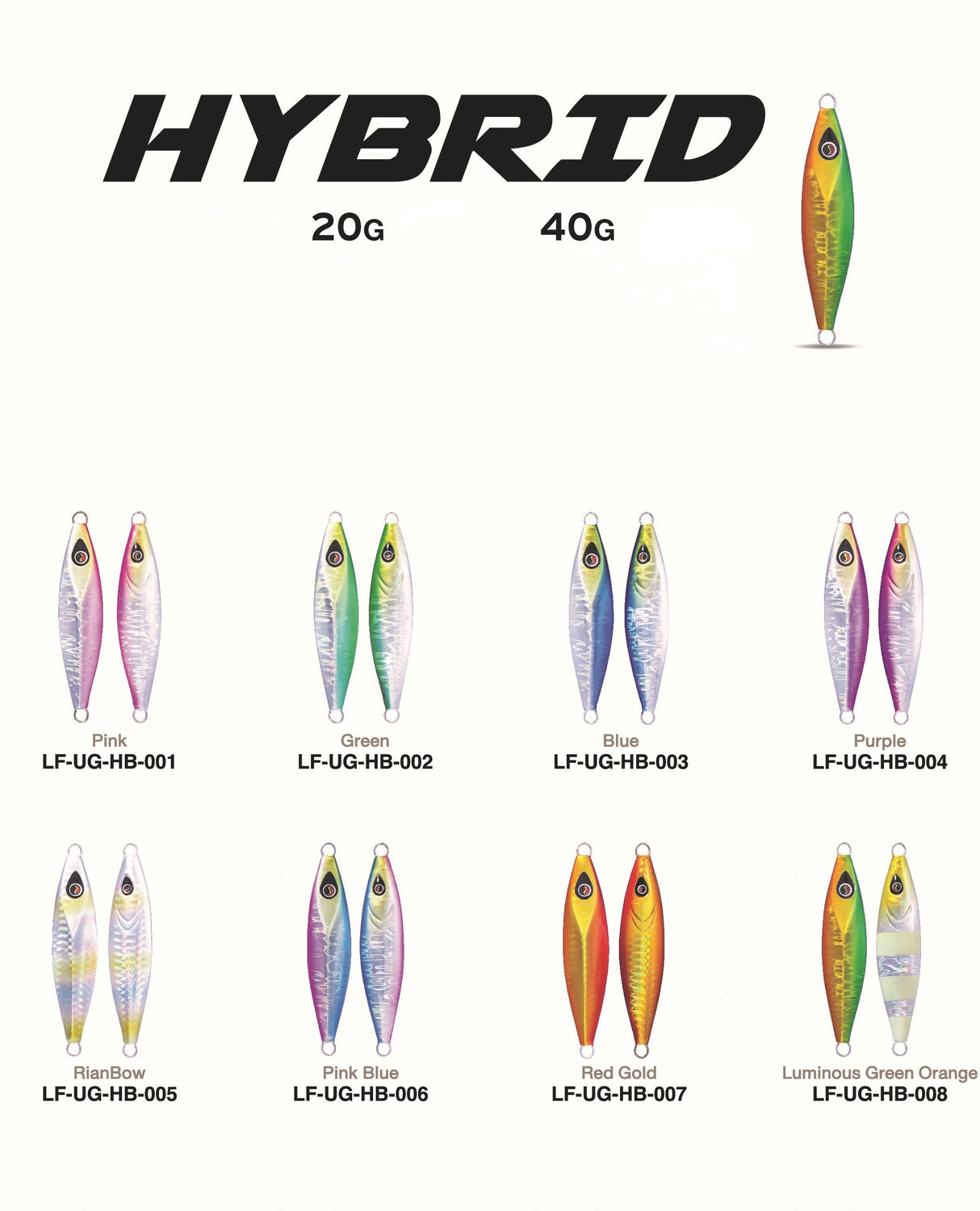 Underground Metal Jig Hybrid 5.5cm and 7cm | 20g and 40g (No Hooks) Casting Jigs Lures Factory Cabral Outdoors