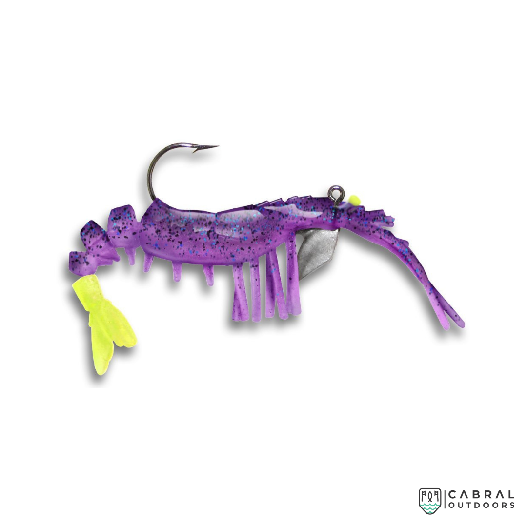 Jumbo Vudu 4 inch 1/4 OZ JIG PRE-RIGGED 2 PER PACK Shrimp Vudu Cabral Outdoors