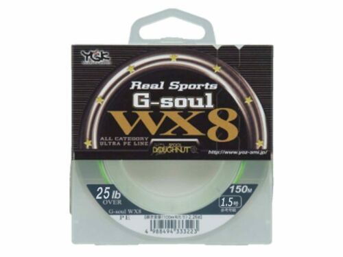 YGK Real Sports G-soul WX8 PE Braided line | 25lb | 150m japan Braided Line YGK Cabral Outdoors