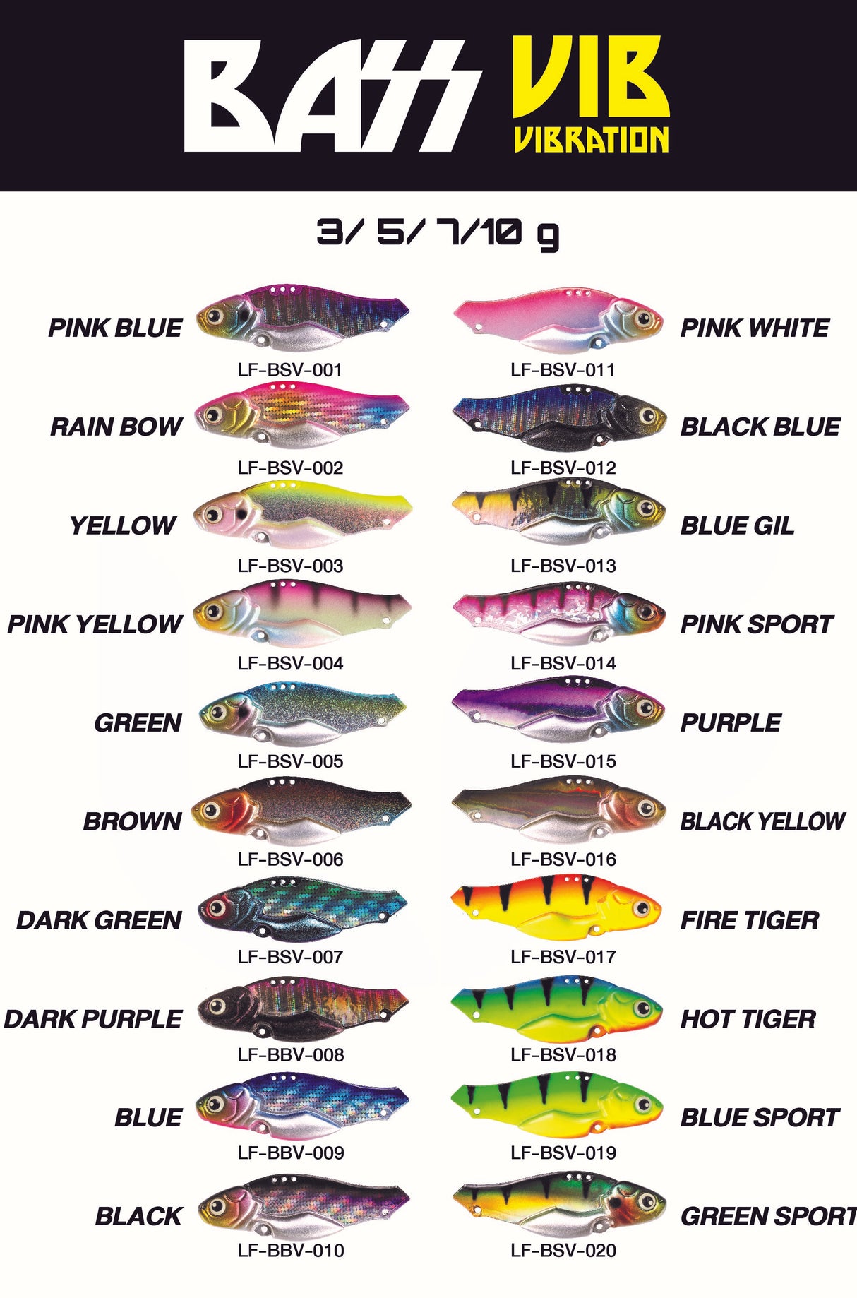 Lures Factory Bass Vib Vibration 10g | 1pcs/pkt Blade Baits Lures Factory Cabral Outdoors