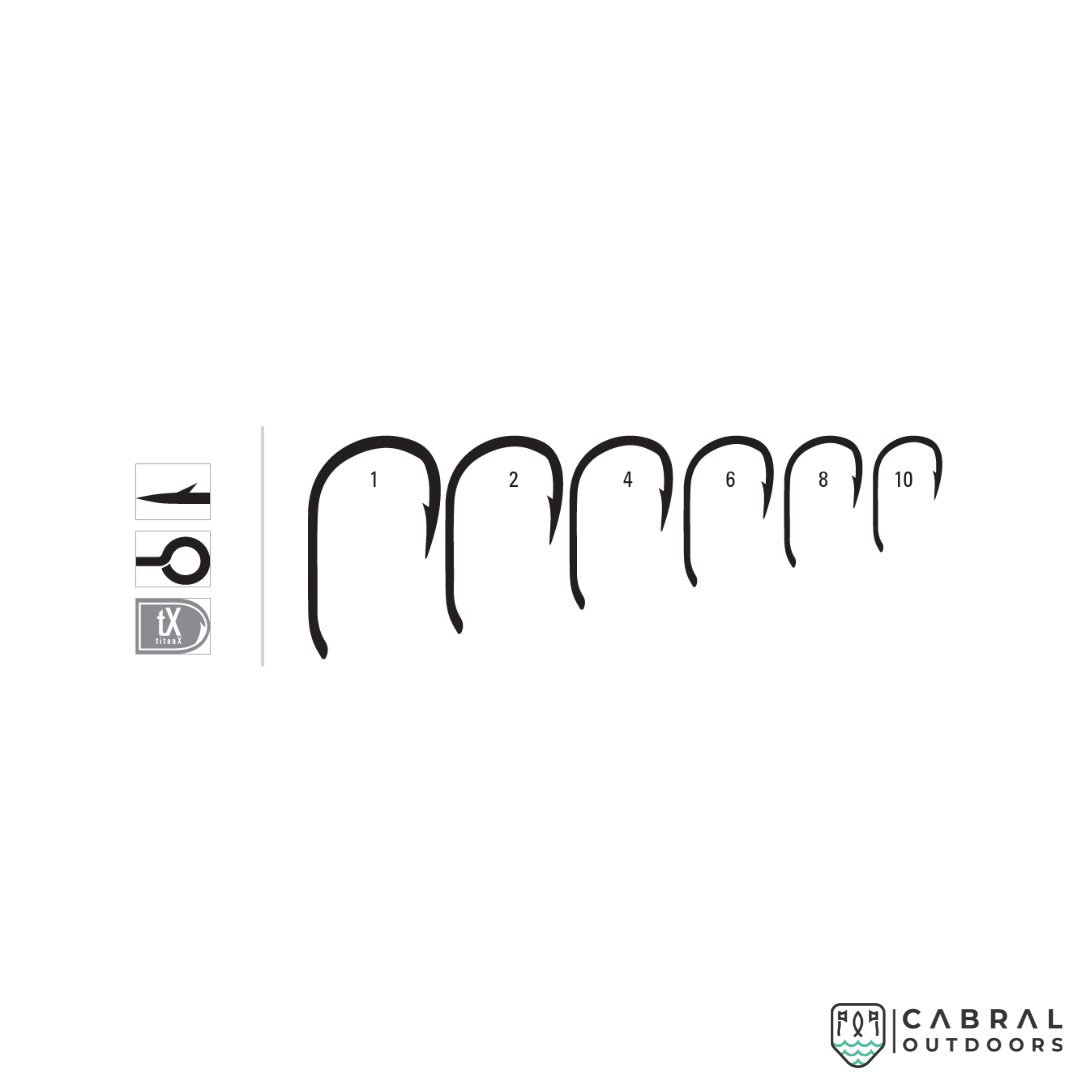 Mustad 60550NP-TX Carp XV2Wide Gap Hooks | 10pcs/pack Carp Hooks Mustad Cabral Outdoors