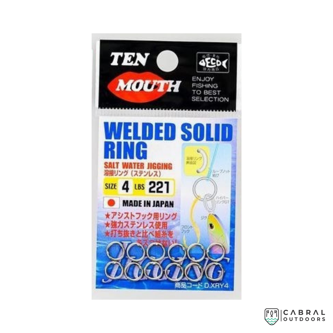 Ten Mouth Welded Solid Ring (Stainless) | Size: 5 | 368lbs Split Ring Ten Mouth Cabral Outdoors