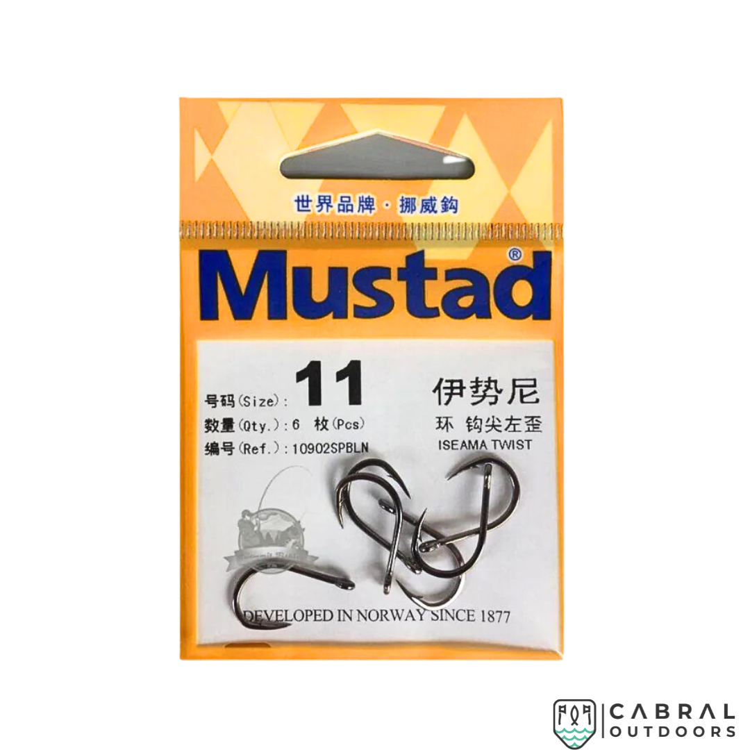 Mustad 10902SP Iseama Twist Hook  -Black Nickel