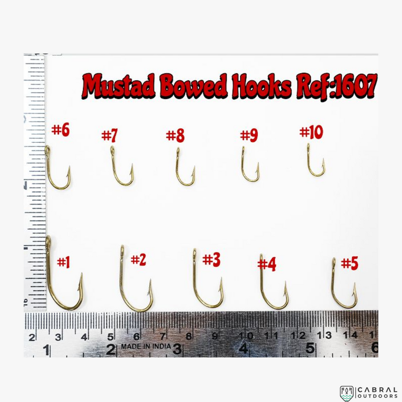 Mustad Superior Bowed Hooks 1607  |100 Pcs| Size: 1-4