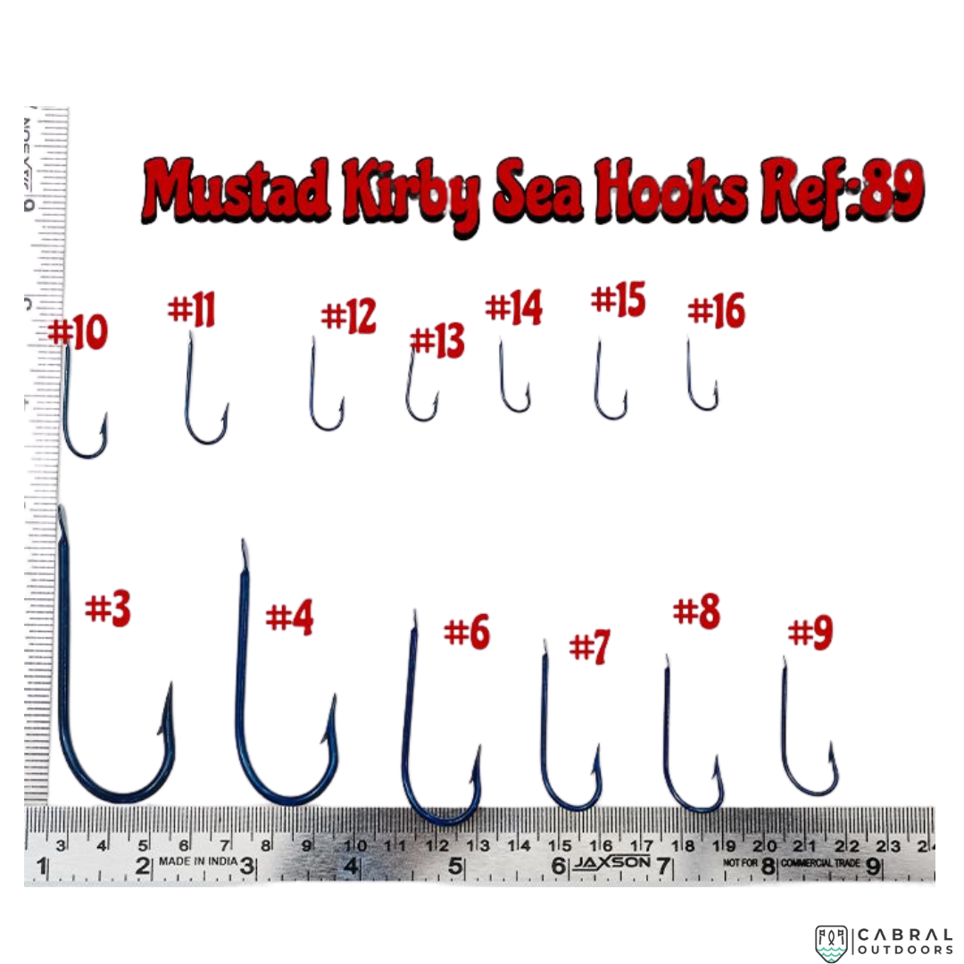 Mustad Kirby Sea Hook 89 |100 Pcs| Size: 3-12