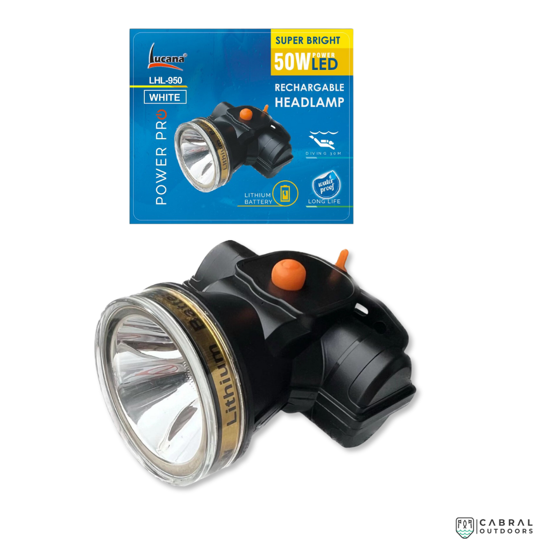 Lucana Power Pro Rechargable Head Lamp | 50W  Headlight  Lucana  Cabral Outdoors  