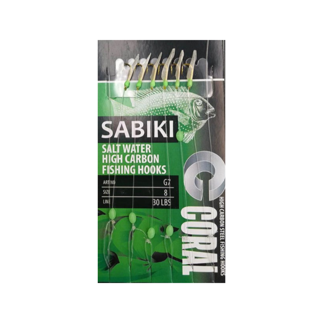 CORAL Salt Water Sabiki Hooks (Green)