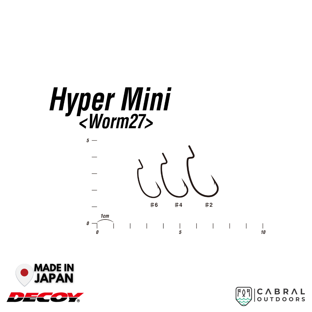 Decoy Worm-27 Hyper Mini Hook | #6-#2  Worm hook  Decoy  Cabral Outdoors  