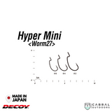 Decoy Worm-27 Hyper Mini Hook | #6-#2  Worm hook  Decoy  Cabral Outdoors  