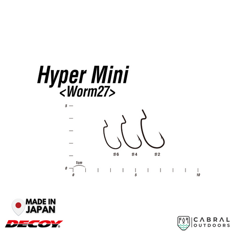 Decoy Worm-27 Hyper Mini Hook | #6-#2  Worm hook  Decoy  Cabral Outdoors  