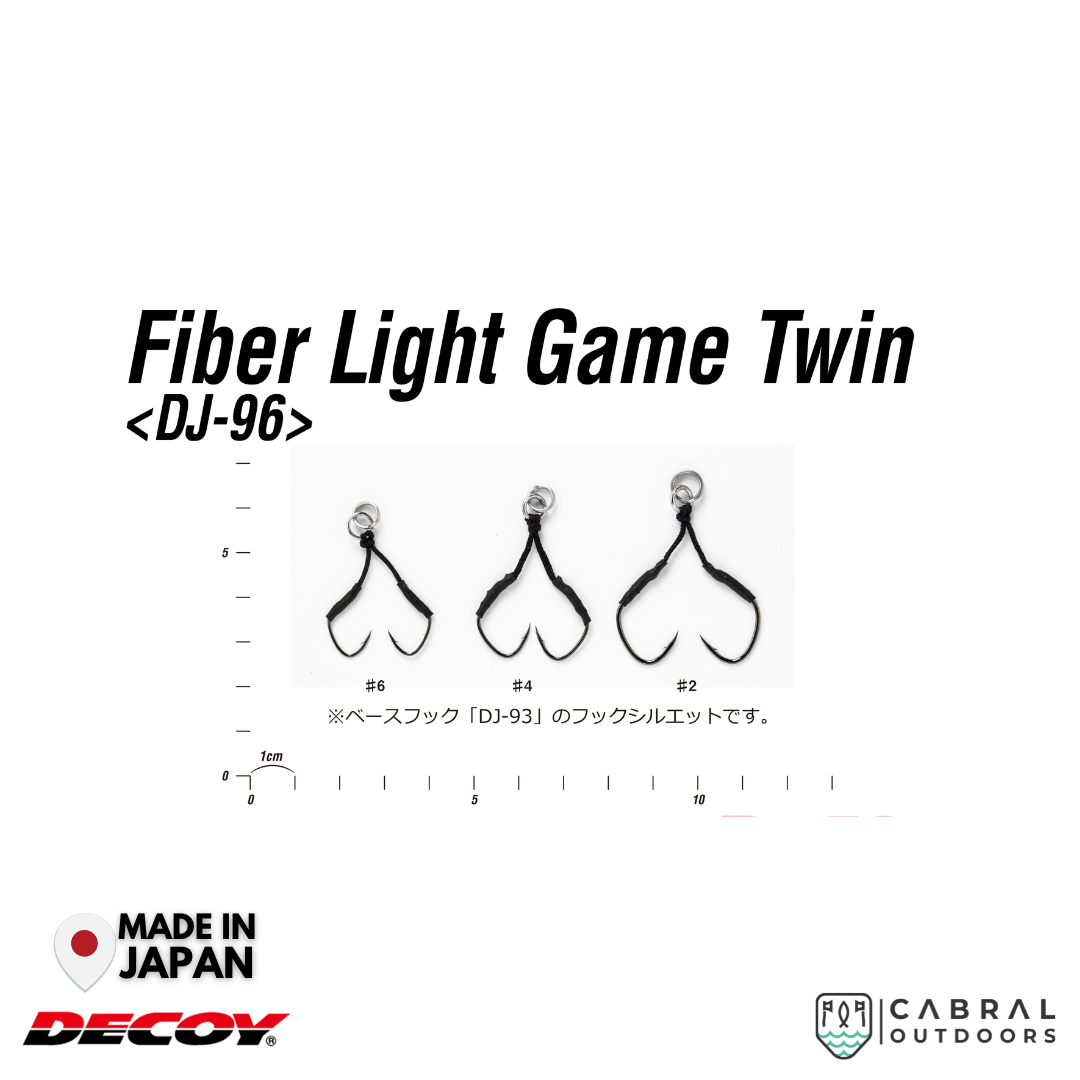 Decoy DJ-96 Fiber Light Game Twin Assist Hook | #6-#2