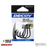 Decoy KR-31B Octopus Black Nickeled Hook | #3-#6/0  Worm hook  Decoy  Cabral Outdoors  