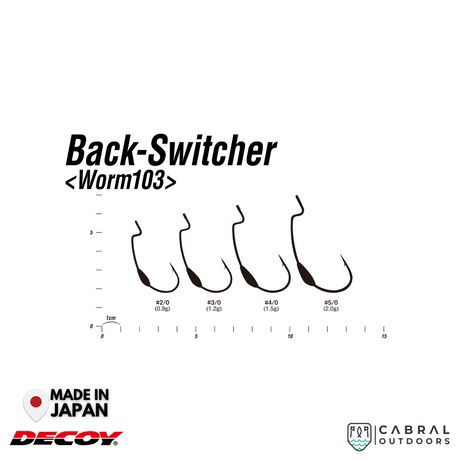 Decoy Worm-103 Back Switcher Hook | #2/0-#5/0  Worm hook  Decoy  Cabral Outdoors  