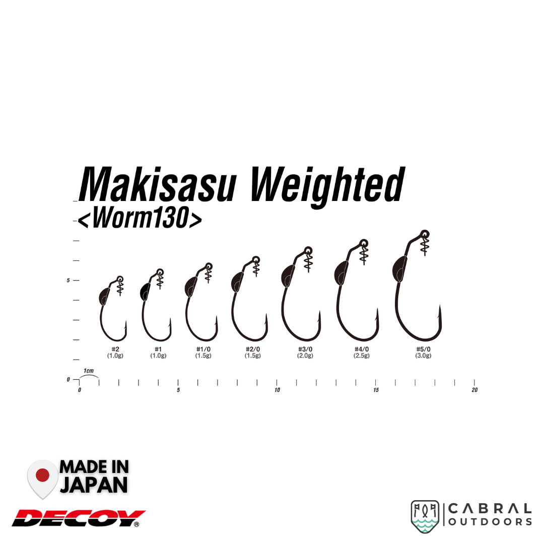 Decoy Worm-130 Makisasu Weighted Hook | #2-#5/0