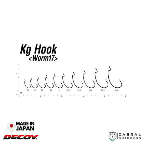 Decoy Worm-17 KG Hook | #6-#5/0  Worm hook  Decoy  Cabral Outdoors  