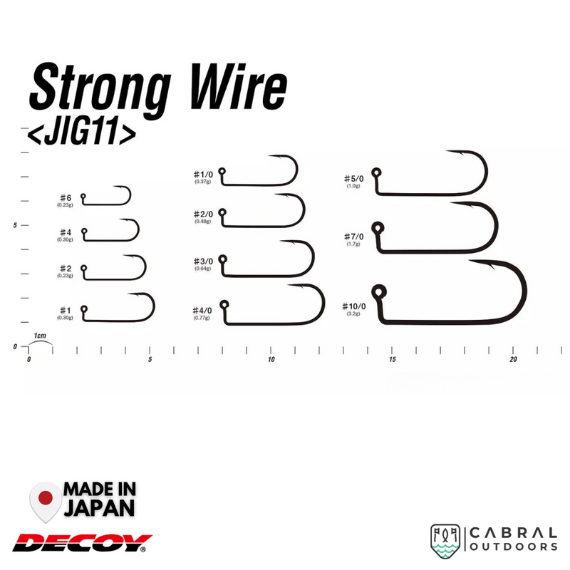 Decoy Jig-11B Strong Wire Black, #2-#5/0, Cabral Outdoors