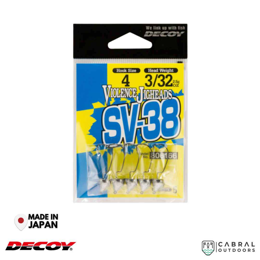 Decoy SV-38  Violence Jighead| #3-#6 | 1.8g-3.5g  Jig Head  Decoy  Cabral Outdoors  