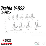 Decoy Y-S22 Treble Hook | #8-#5/0  Treble Hooks  Decoy  Cabral Outdoors  