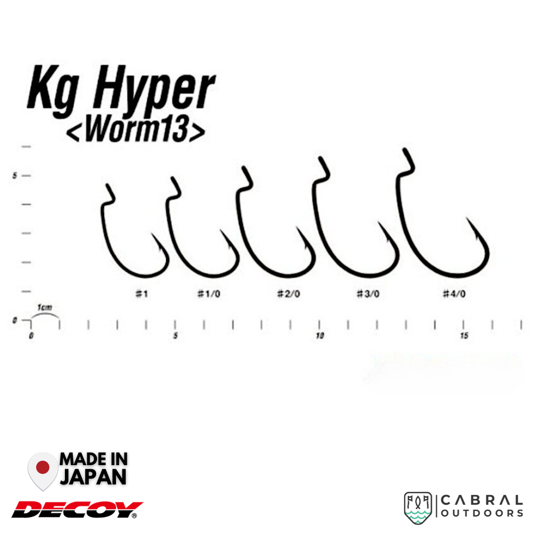 Decoy Worm-13Kg Hyper Hook | #1-#4/0  Worm hook  Decoy  Cabral Outdoors  