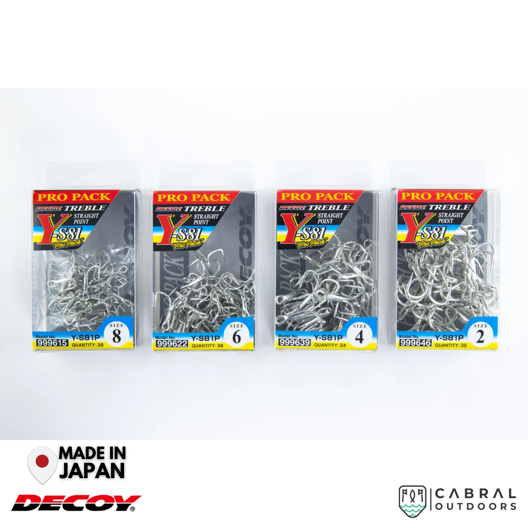 Decoy Y-S81P Pro Pack Treble Hook | #6-#1/0 | Bulk Qty