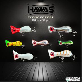 Hawas Titan Popper |100mm| 30g  Popper  Hawas  Cabral Outdoors  