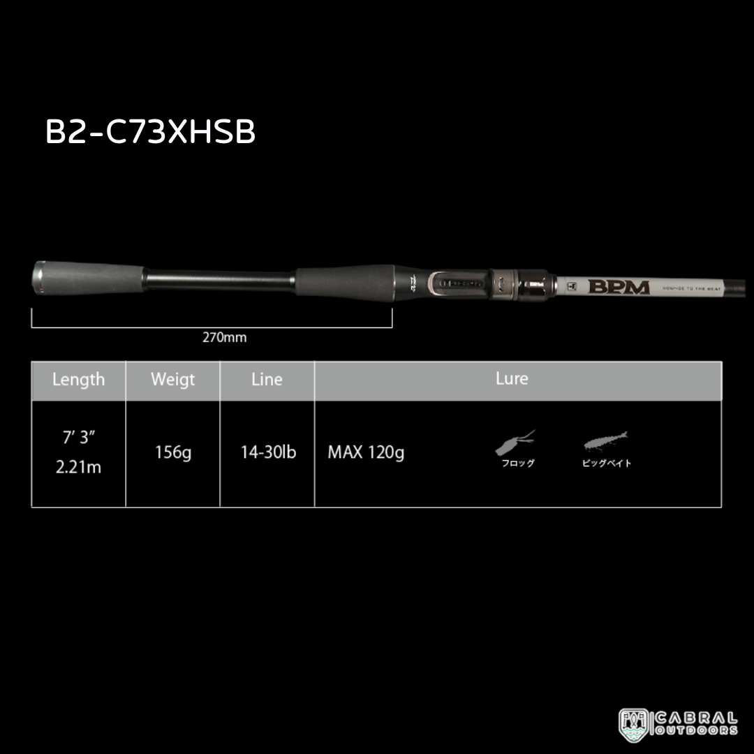 Jackall BPM 2pcs 7-7.3ft Casting Bass Rod