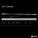 Jackall BPM 2pcs 7-7.3ft Casting Bass Rod