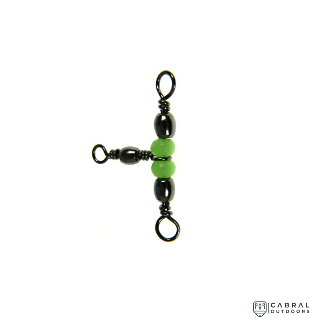 NT Brass Barrel Triple Swivel (Luminous Beads) B-Type | Size: 7