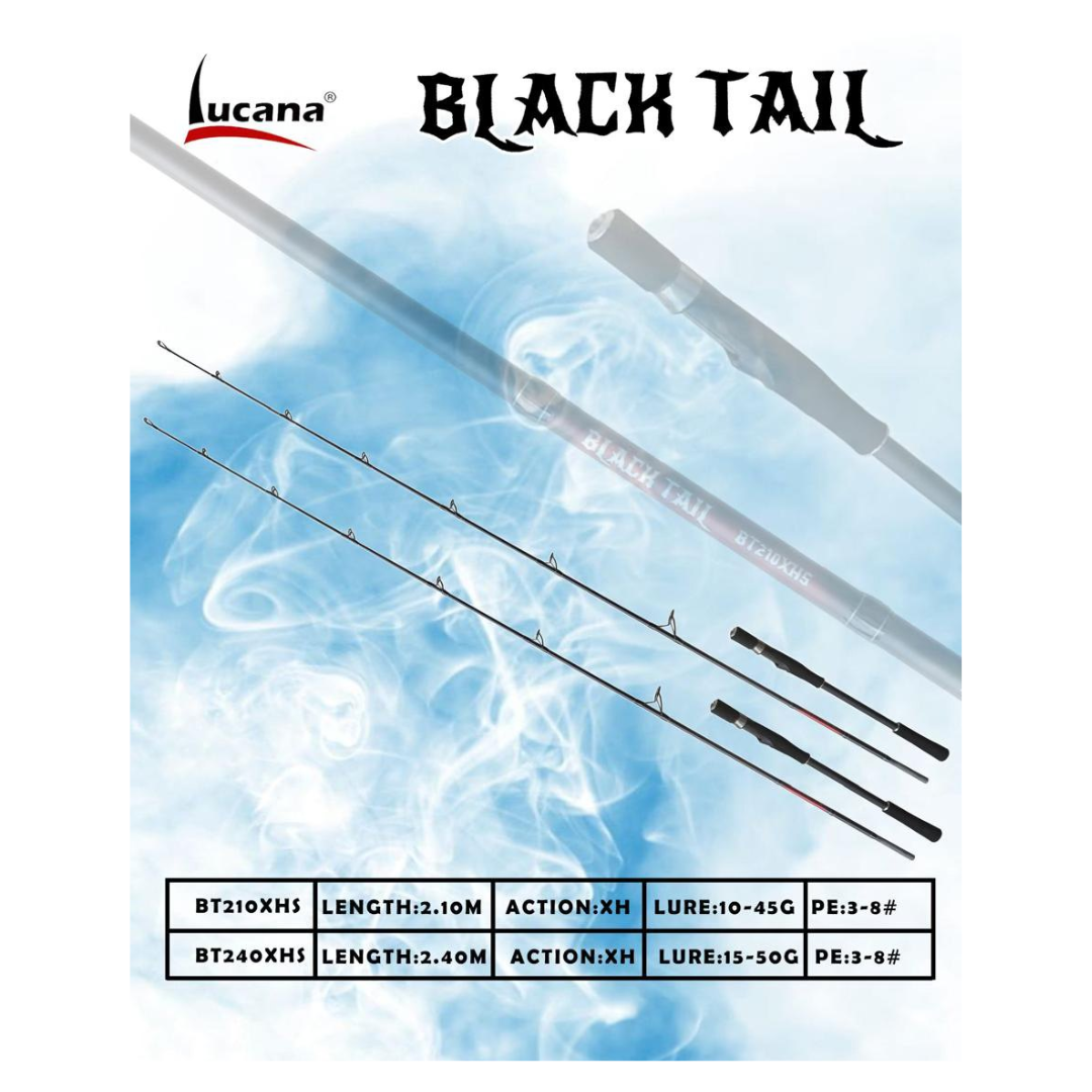 Lucana Black Tail 7ft-8ft Carbon Fishing Rod  Spinning Rods  Lucana  Cabral Outdoors  