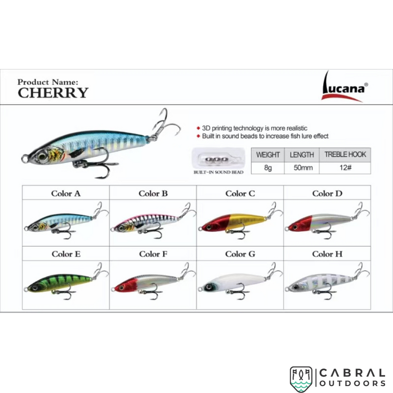 Lucana Cherry Sinking Pencil Lure | 50mm | 8g