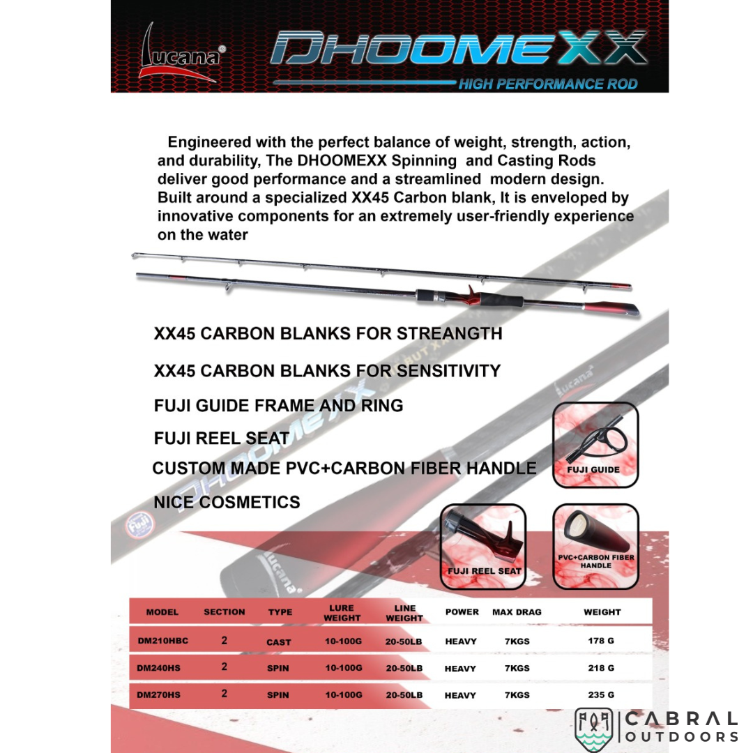 Lucana Dhoomexx Carbon Technology  7ft-9ft Rod