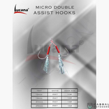 Lucana Micro Double Assist Hook | Size:-#10-#15  Assist Hooks  Lucana  Cabral Outdoors  