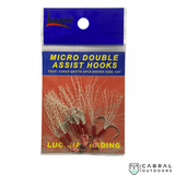 Lucana Micro Double Assist Hook | Size:-#10-#15  Assist Hooks  Lucana  Cabral Outdoors  