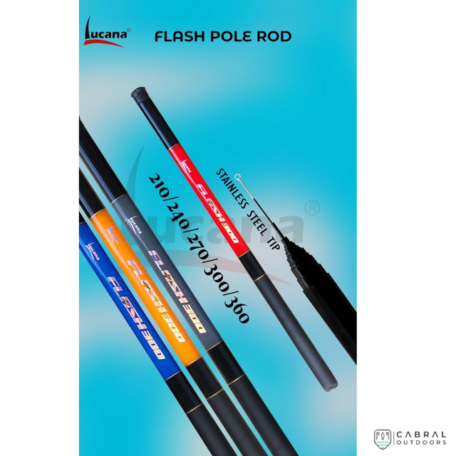 Lucana Flash Fibre Glass Pole Rod | 7ft-12ft  Pole Rod  Lucana  Cabral Outdoors  