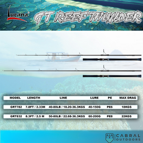 Lucana GT Reef Thunder 7.8ft-8.3ft  Offshore Popping Rod  Popping Rod  Lucana  Cabral Outdoors  