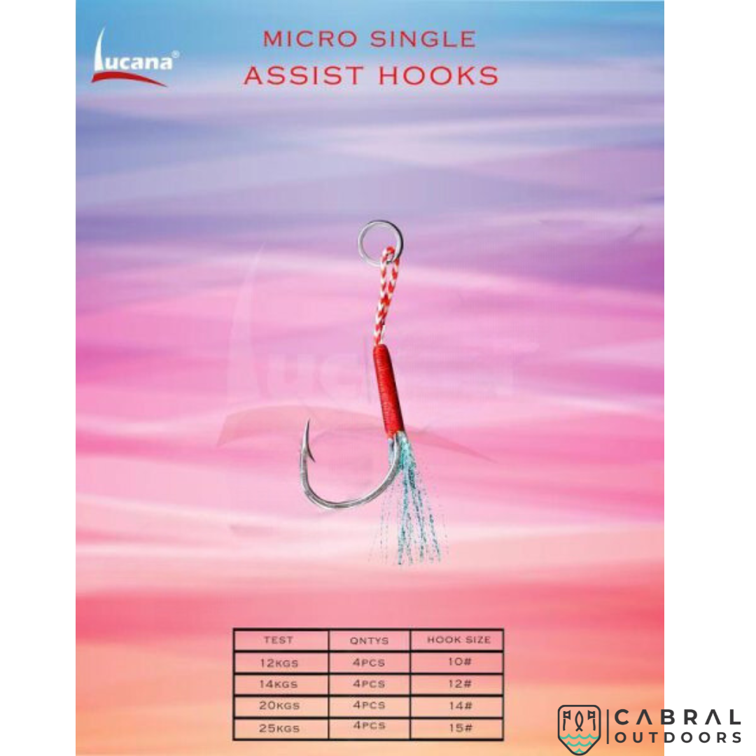 Lucana Micro Single Assist Hook | Size:-#14-#17  Assist Hooks  Lucana  Cabral Outdoors  