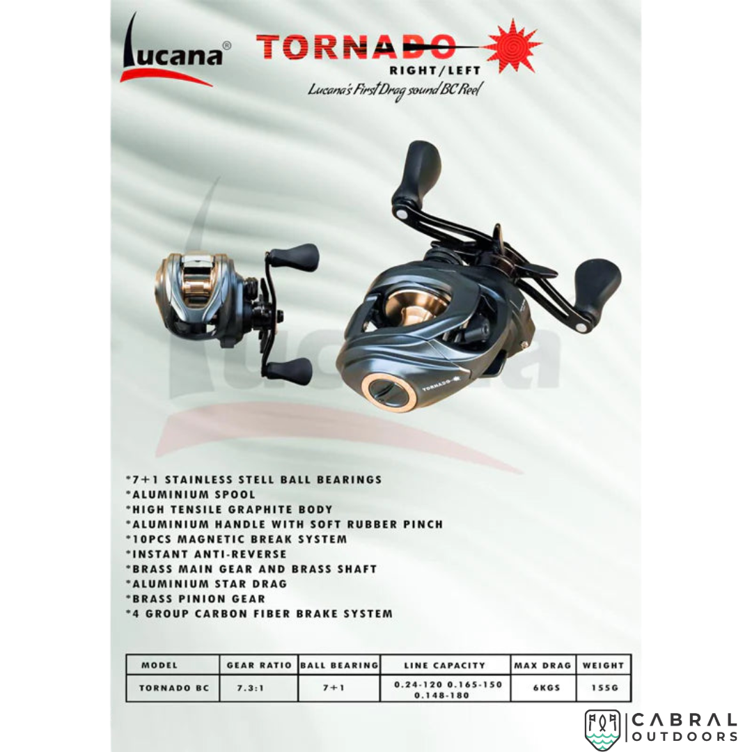 Lucana Tornado Bait Casting Reel