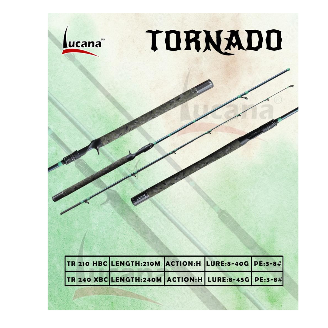 Lucana Tornado 7ft-8ft Baitcasting Rod  Baitcasting Rod  Lucana  Cabral Outdoors  