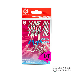 LuresFactory Underground Assist Hooks Slow Jigs | hook size 1/0, 2/0, 3/0, 4/0 | 2pcs/pkt  Assist Hooks  Lures Factory  Cabral Outdoors  