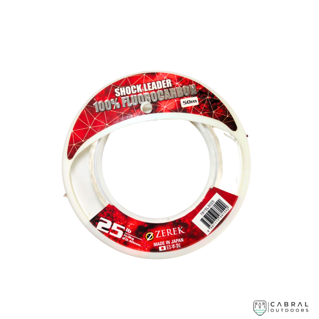 Zerek 100% Fluorocarbon Shock leader 50m | 25lb | 0.40mm